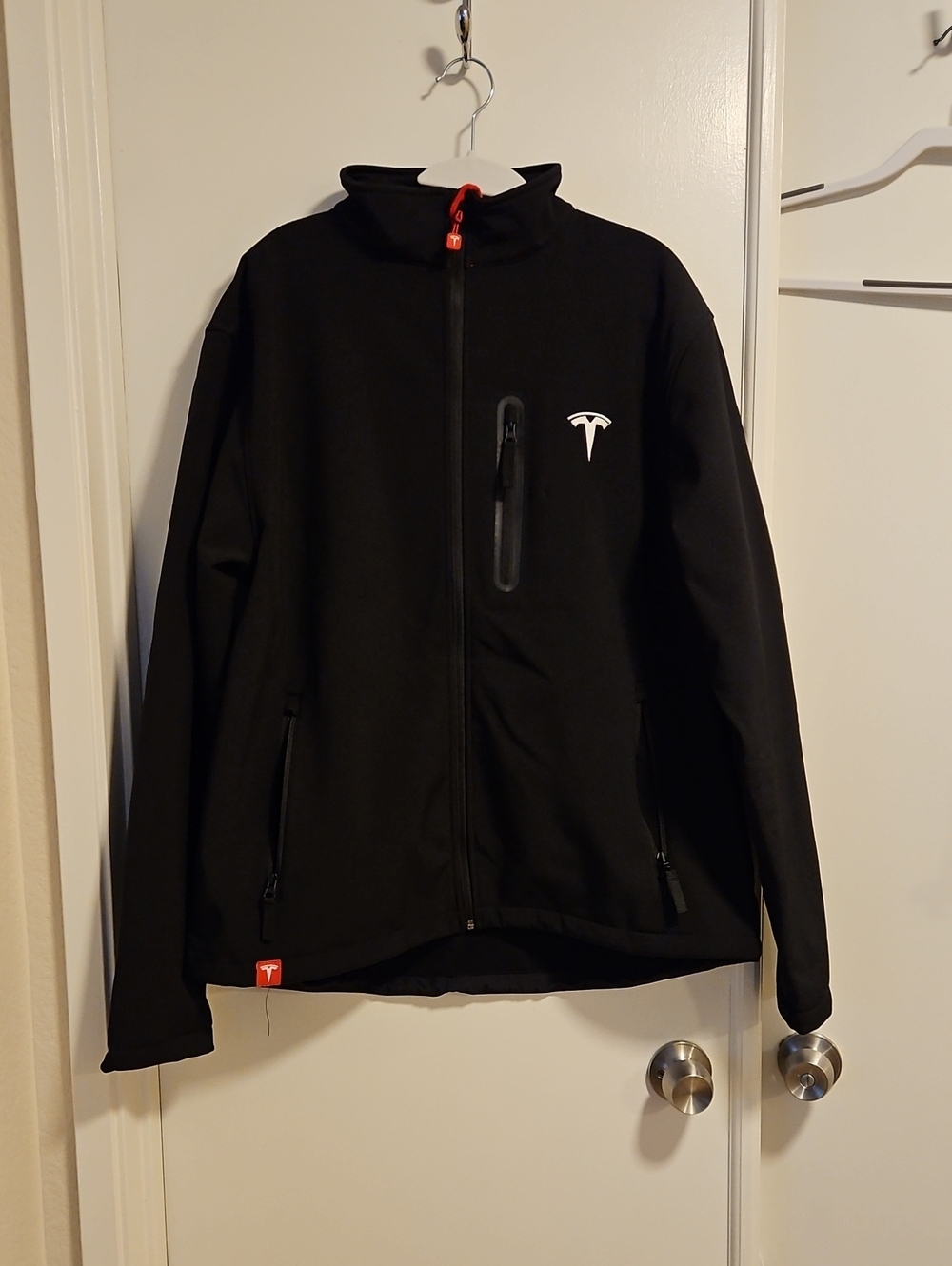 Tesla Men's Black Softshell Jacket with Zip Pockets